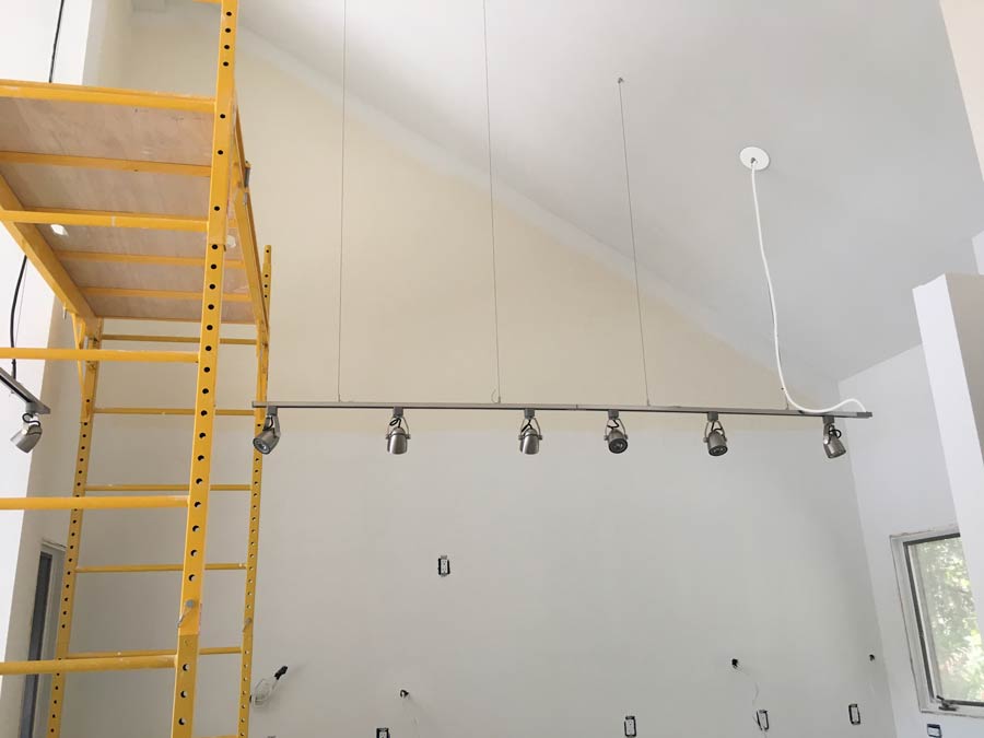 Track Suspension White Power Cable & Canopy